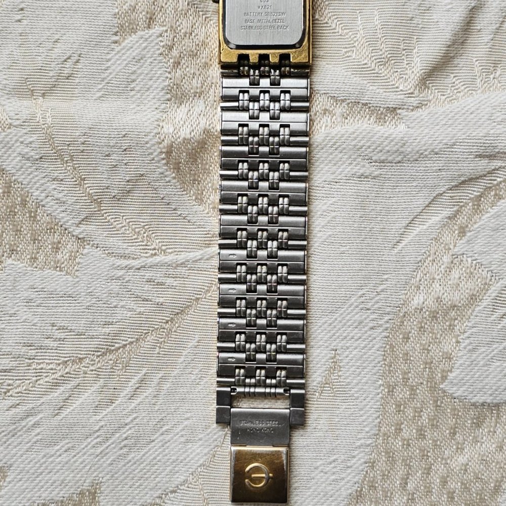 Elgin Black and Gold Tone Diamond Quartz Stainless Steel Watch - Picture 7 of 16